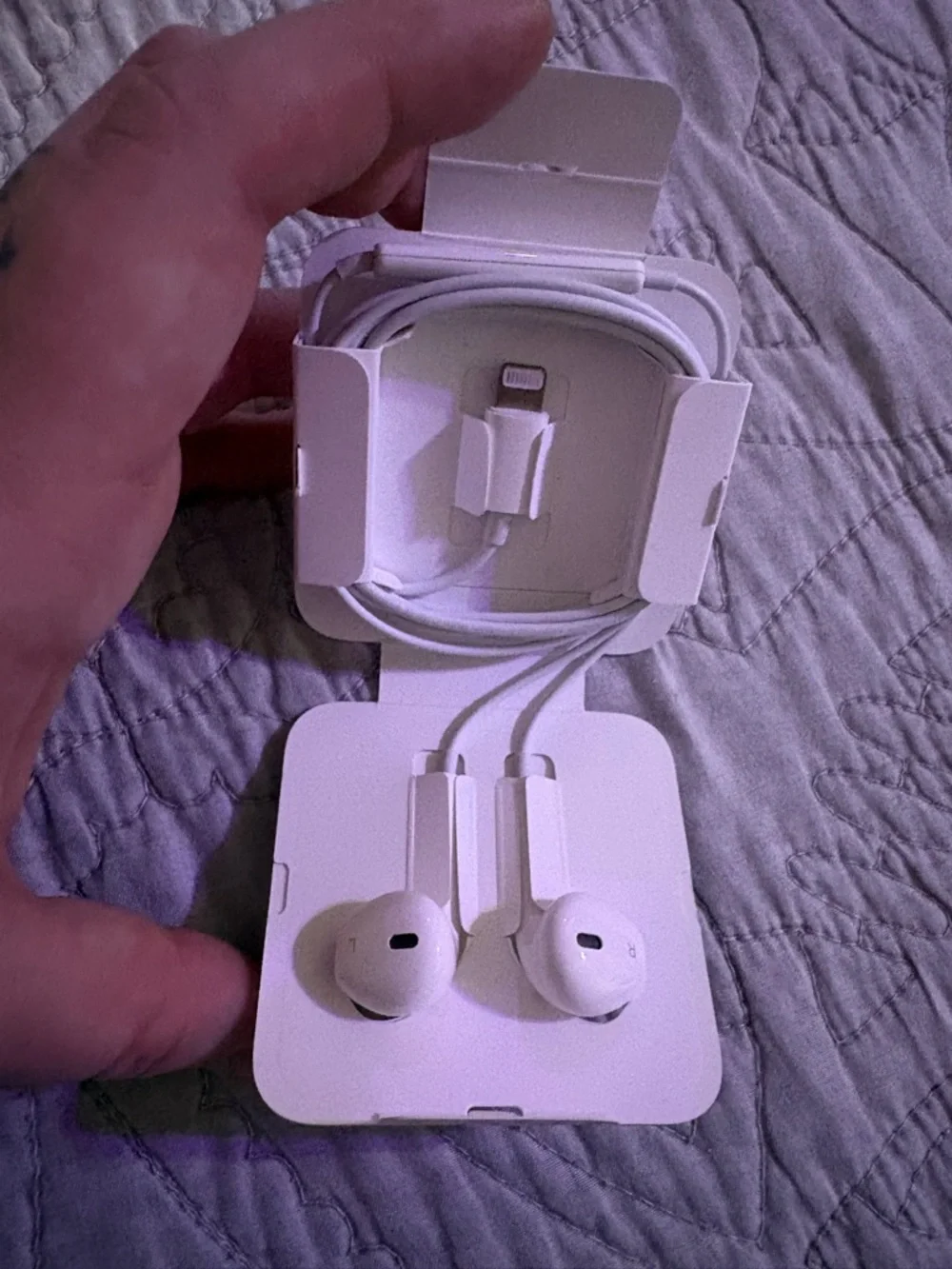 White Wired Lightning New Original Y2K Earphones-Compatible iPhone Cell Headset